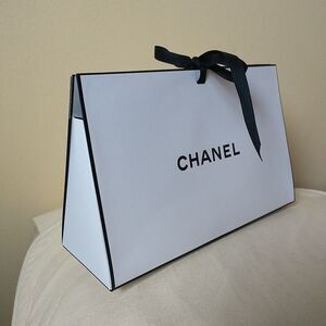 Chanel Gift Bag Parcel Ribbon & Stuffing For Parfume Creme Authentic 8.5x5.5x3"